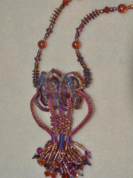 Vanessa's Lampwork Macrame Necklace