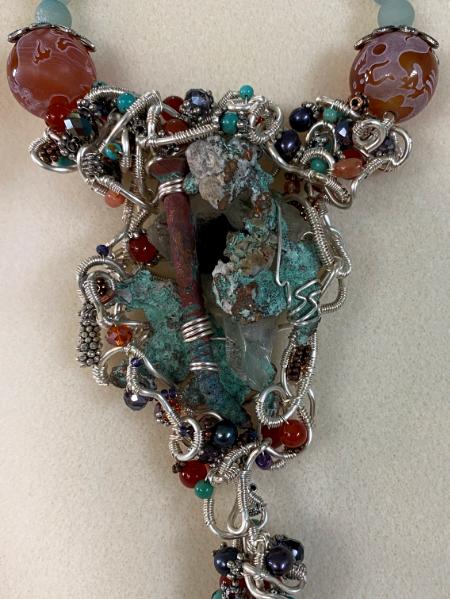 Found sea glass necklace
