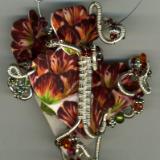 Shrink Plastic Flower Pendant