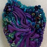 Purple and turquoise pin #2