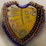 Yellow and purple Polymer pin