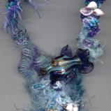 Freeform Macrame Fish Necklace 2