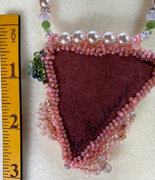 Pink Silk Shibori necklace