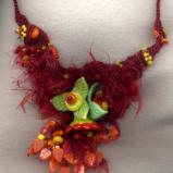 Sharon Peters Lampwork Macrame Necklace