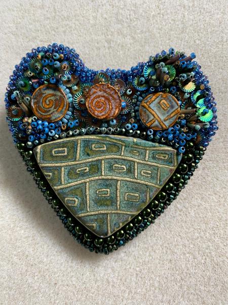 Ceramic Heart pin