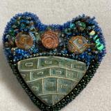 Ceramic Heart pin