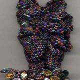 Multi-colored Freeform Peyote Stitch Amulet