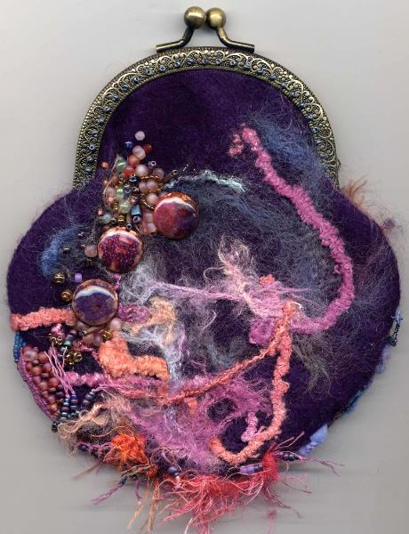 Embellished Felted Purse