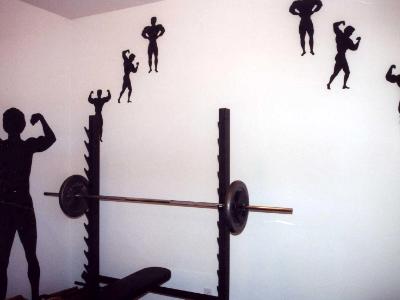 Exercise room wall.