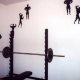 Exercise room wall.