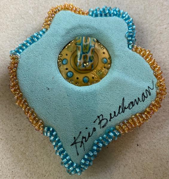 Yellow and turquoise pendant