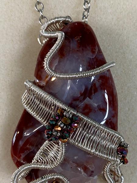Jasper rock necklace