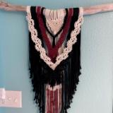 SOLD  Black/white/maroon Macrame