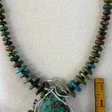Turquoise Wire worked Necklace