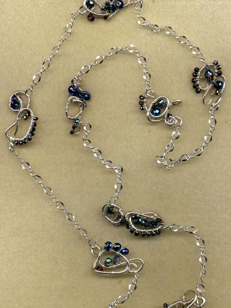 Long Freeform Wire Necklace #1 Long Freeform Wire Necklace #1