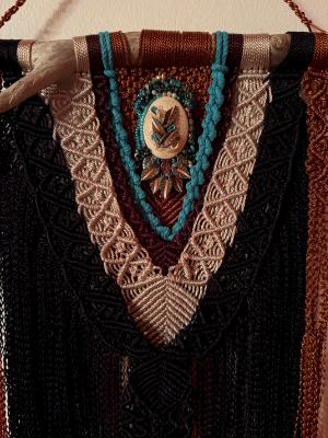 SOLD  Black/brown Macrame